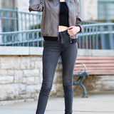 Blouson bomber femme léger à fermeture zippée