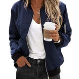 Blouson bomber femme léger à fermeture zippée