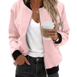 Blouson bomber femme léger à fermeture zippée