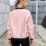Blouson bomber femme léger à fermeture zippée