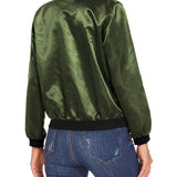Blouson bomber femme léger à fermeture zippée