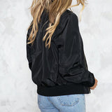 Blouson bomber femme léger à fermeture zippée