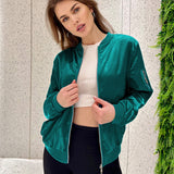 Blouson bomber femme léger à fermeture zippée