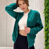 Blouson bomber femme léger à fermeture zippée
