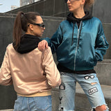 Blouson bomber femme léger à fermeture zippée