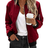 Blouson bomber femme léger à fermeture zippée