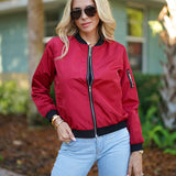 Blouson bomber femme léger à fermeture zippée