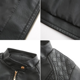 Veste Femme Simili Cuir Élégante Style Biker