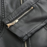 Veste Femme Simili Cuir Élégante Style Biker