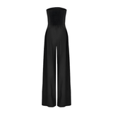 Combinaison Bustier Fluide Coupe Large Élégance Soirée