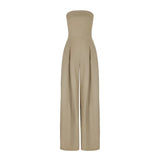 Combinaison Bustier Large à Jambes Fluides