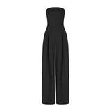 Combinaison Bustier Large à Jambes Fluides