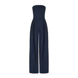 Combinaison Bustier Large à Jambes Fluides