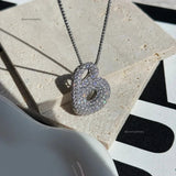 Collier à Initiale Bubble en Acier Inoxydable