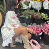 Bottes Hautes Suédées Élégantes Talon Confort Style Chic
