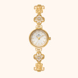 Montre femme dorée à cadran blanc 23 mm