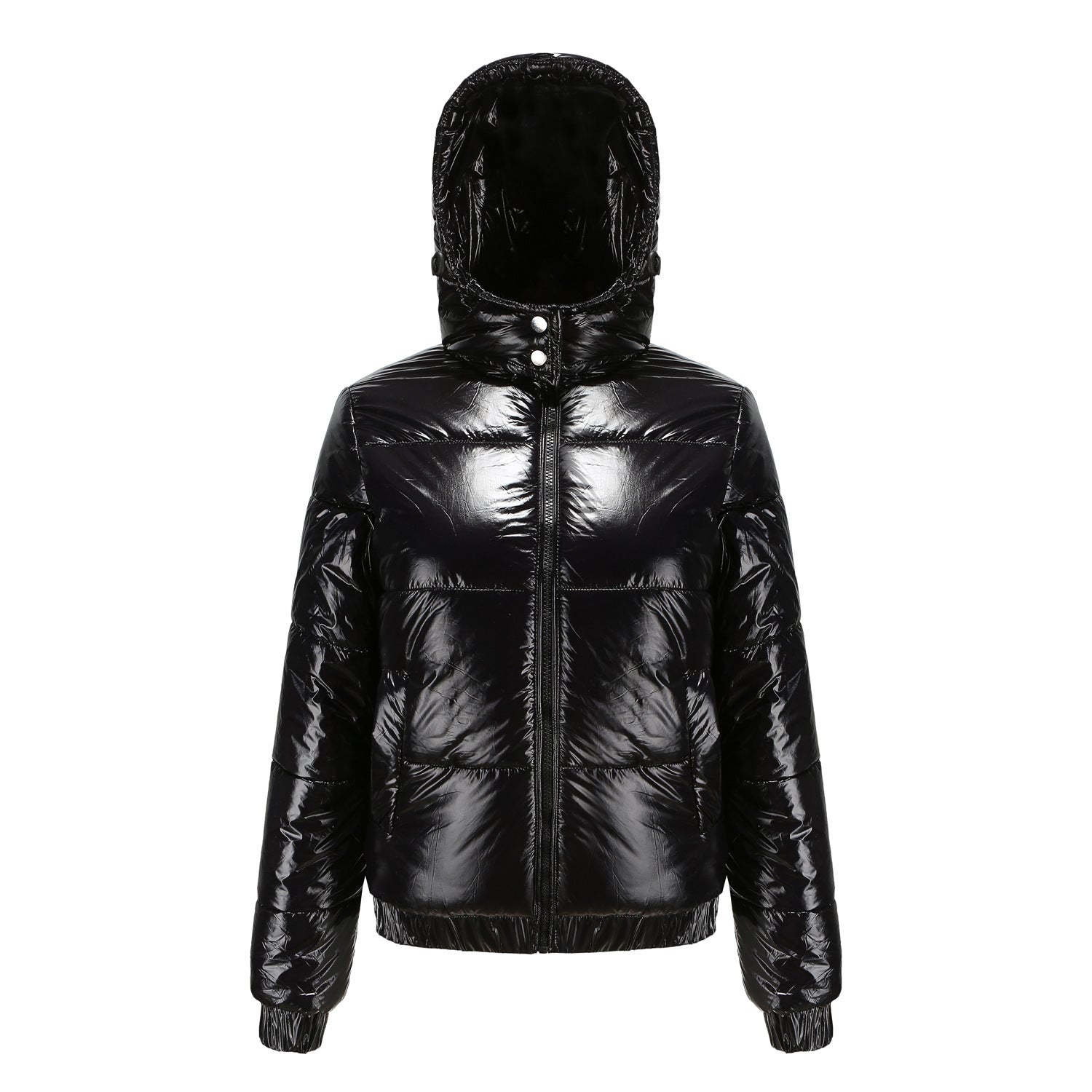 Aurelia | Veste Matelassée Brillante pour Femme avec Capuche – Style Chic