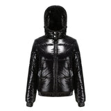 Aurelia | Veste Matelassée Brillante pour Femme avec Capuche – Style Chic