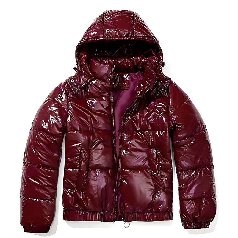 Aurelia | Veste Matelassée Brillante pour Femme avec Capuche – Style Chic