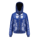 Aurelia | Veste Matelassée Brillante pour Femme avec Capuche – Style Chic