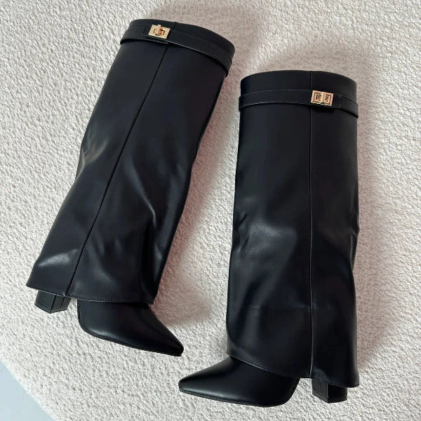 Valeria | Bottes à Talons Élégantes en Cuir PU – Style Chic & Raffiné