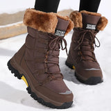 Bottes Femme Randonnée Fourrées – Chaussures Hiver Antidérapantes
