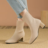 Bottines Chaussette Élégantes Talon Confort Moderne