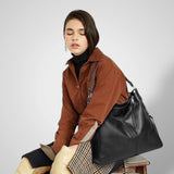 Sac En Cuir Élégant Noir Femme