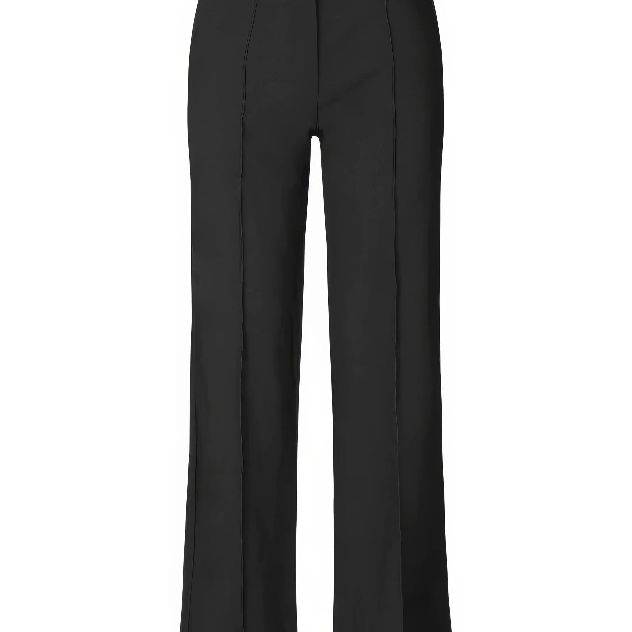 Pantalon Large Taille Haute Coupe Droite Élégance Quotidienne