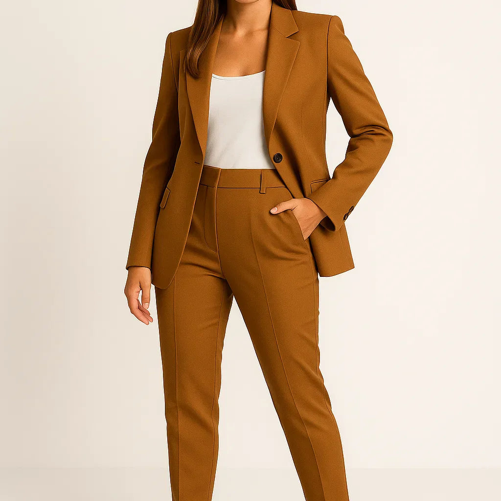 Elegant Jakkesæt Med Slim Fit Moderne Stil