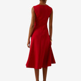 Robe Midi Évasée Sans Manches