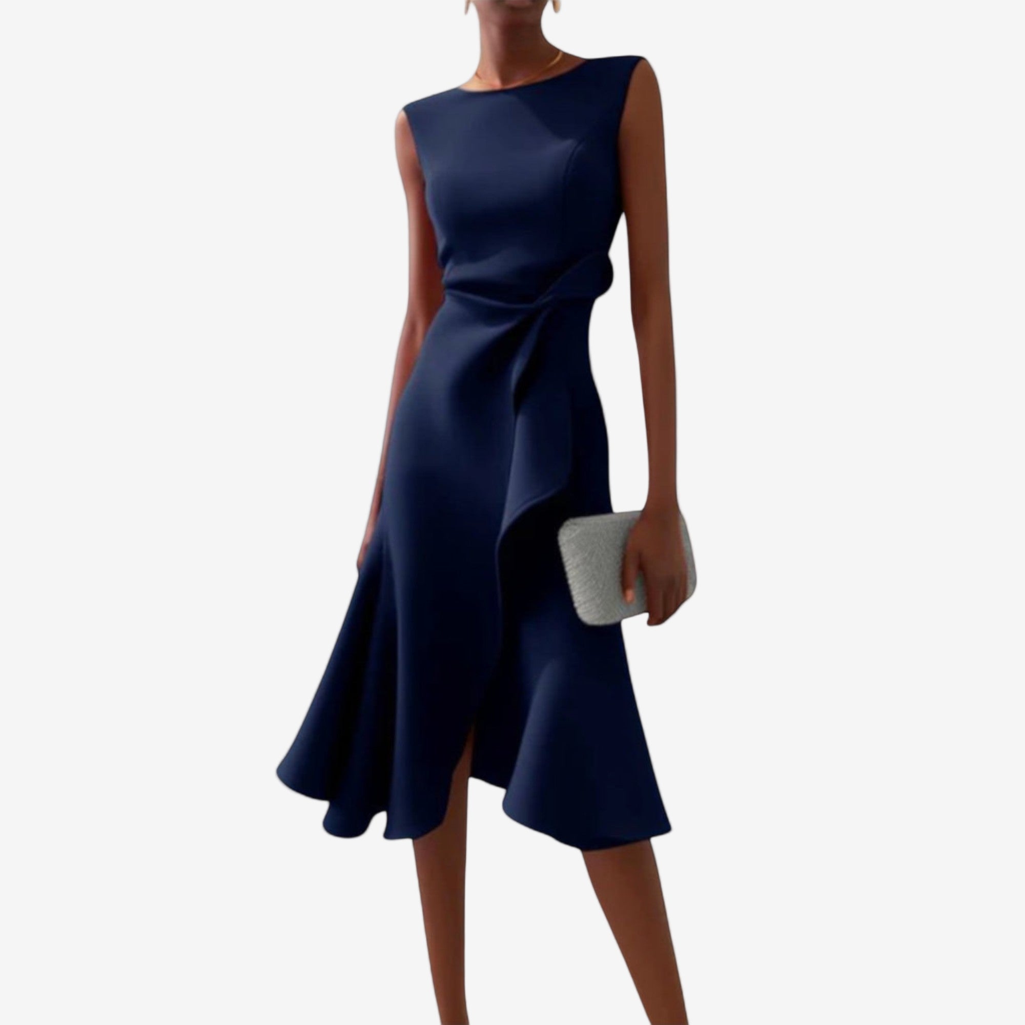 Robe Midi Évasée Sans Manches