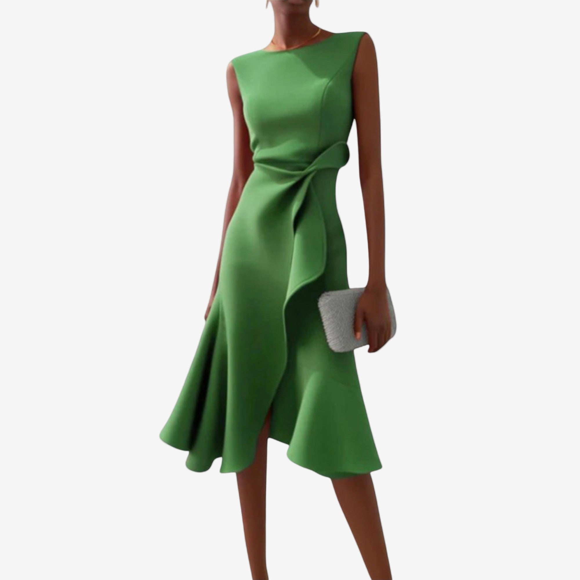 Robe Midi Évasée Sans Manches