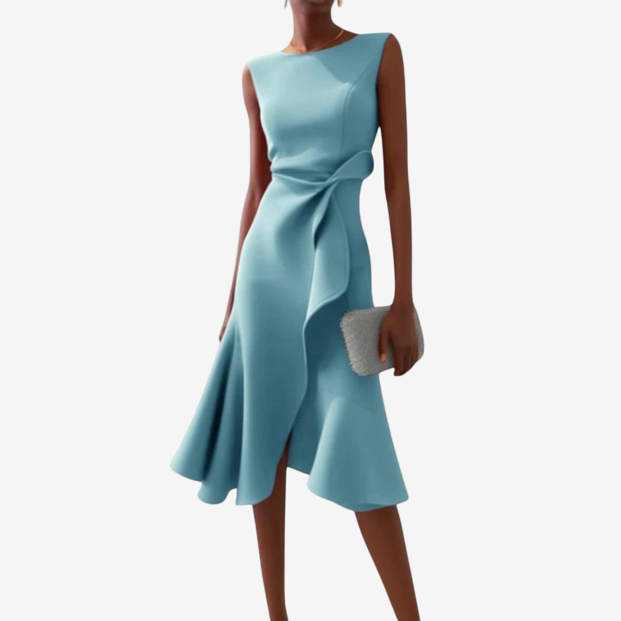 Robe Midi Évasée Sans Manches