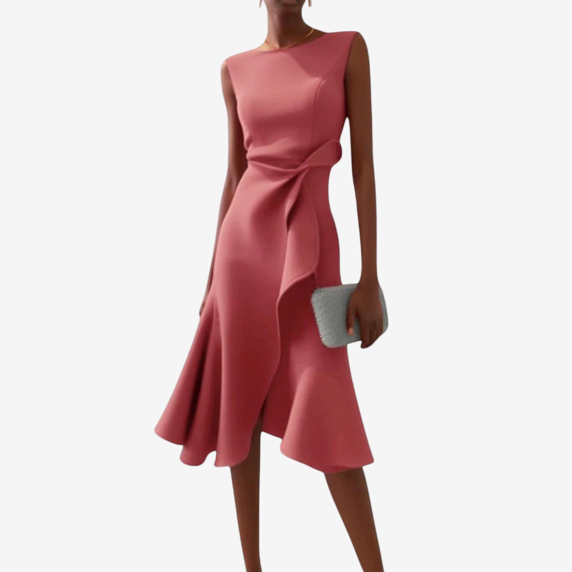 Robe Midi Évasée Sans Manches