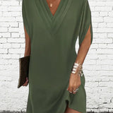 Robe Ample à Col V Croisé