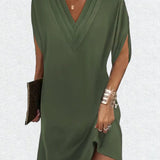 Robe Ample à Col V Croisé