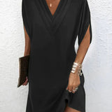 Robe Ample à Col V Croisé