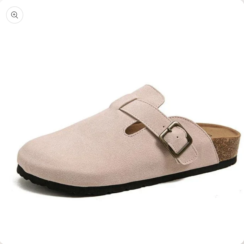 Adjustable Cork Footbed Slide Sandals