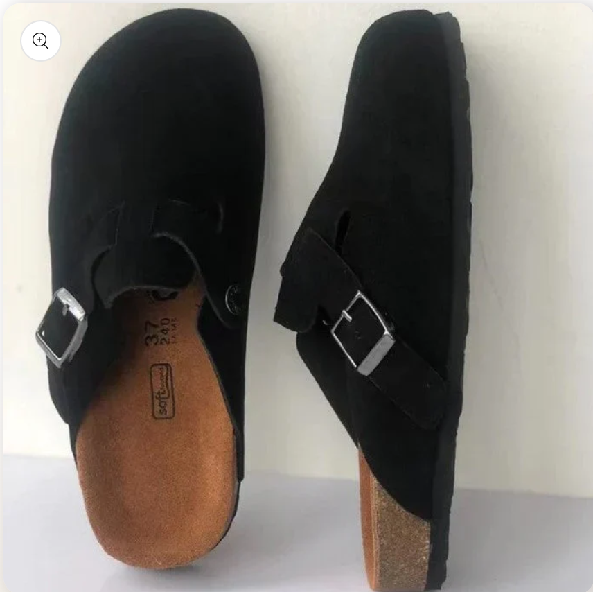 Adjustable Cork Footbed Slide Sandals
