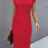 Robe Femme Élégante Ajustée – Robe Midi Chic