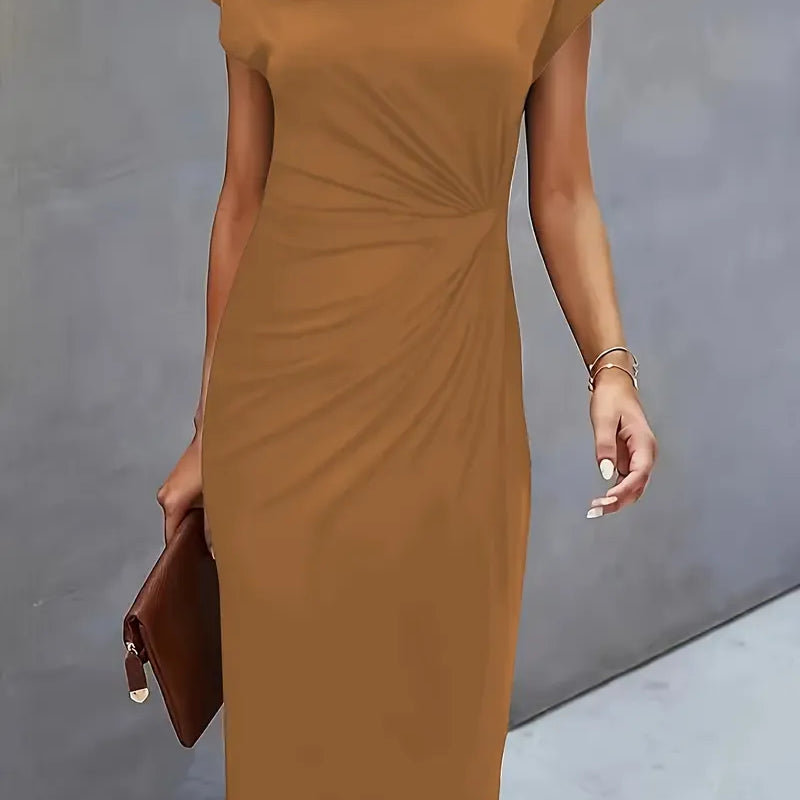 Robe Femme Élégante Ajustée – Robe Midi Chic