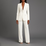 Elegant Jakkesæt Med Blazer Og Bukser Moderne Stil
