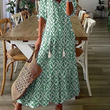 Robe Longue Fleurie à Col V