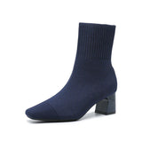 Bottines Chaussette Élégantes Talon Confort Moderne