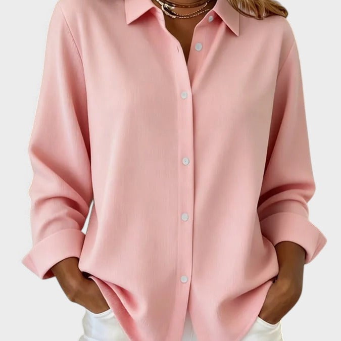 Chemise Ample Boutonnée à Manches Longues