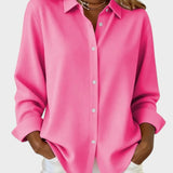 Chemise Ample Boutonnée à Manches Longues