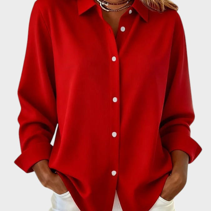 Chemise Ample Boutonnée à Manches Longues