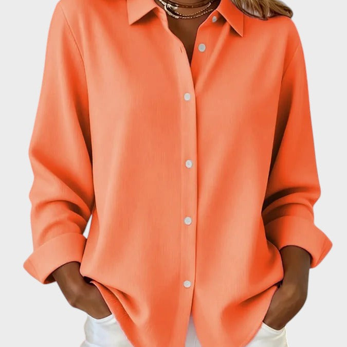 Chemise Ample Boutonnée à Manches Longues