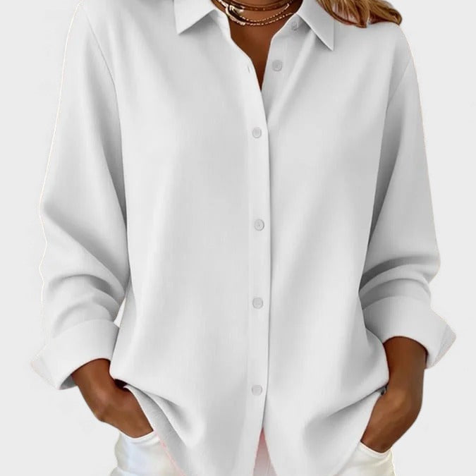 Chemise Ample Boutonnée à Manches Longues